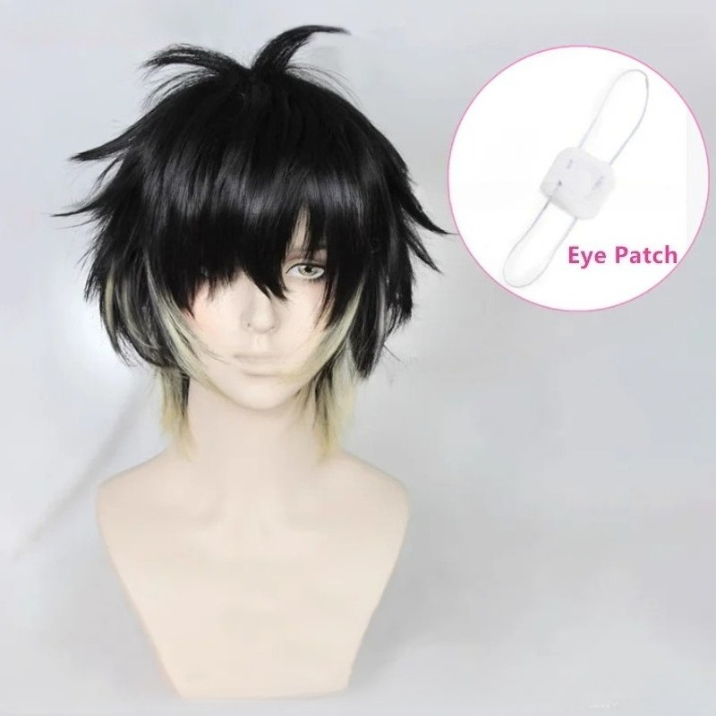 Eye Mask Heated - Anime Towa hombres sintéticos corto negro